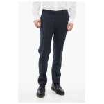 Corneliani Cc Collection 4 Pocketed Virgin Wool Pants With District Che