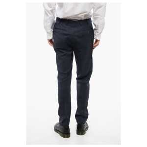 Corneliani Cc Collection 4 Pocketed Virgin Wool Pants With District Che 2