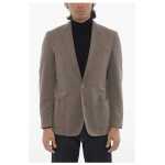 Corneliani Id Herringbone Motif Unlined 2 Button Blazer