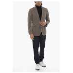 Corneliani Id Herringbone Motif Unlined 2 Button Blazer 4