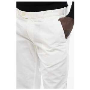 Corneliani Id Solid Color Cotton And Linen Chino Pants 2