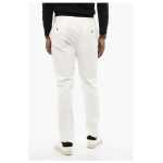 Corneliani Solid Color Stretch Cotton Pants With Belt Loops 2