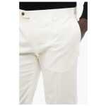 Corneliani Solid Color Stretch Cotton Pants With Belt Loops 3
