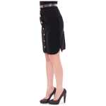 Corrado De Biase Elegant Black Wool Cotton Blend Skirt