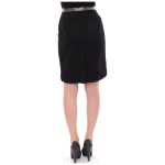 Corrado De Biase Elegant Black Wool Cotton Blend Skirt 2