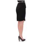 Corrado De Biase Elegant Black Wool Cotton Blend Skirt 3