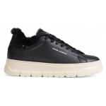 Crime London Black Leather Sneaker