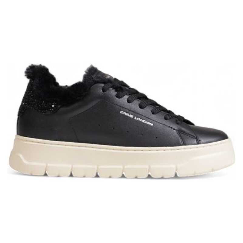 Crime London Black Leather Sneaker, theFeinheit