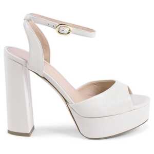 Dee Ocleppo White Napa Leather Calf Bos Taurus Sandal