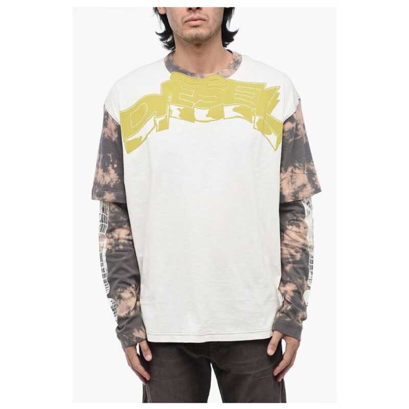 Diesel Double Layer T-WESHER T-Shirt with Tie-Dye Effect, theFeinheit