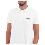 Diesel Elegant White Cotton Polo Shirt With Contrasting Logo 3