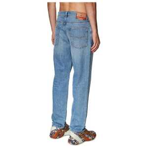 Diesel Light Blue Cotton Men Regular Fit Jean