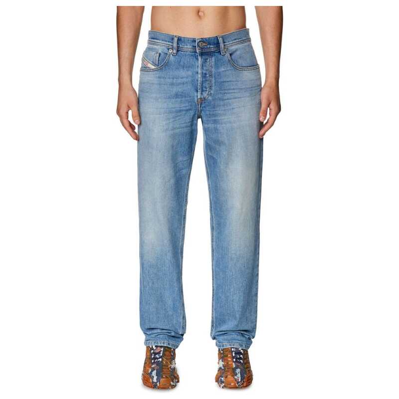 Diesel Light Blue Cotton Men&#8217;s Regular-Fit Jean, theFeinheit