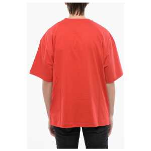Diesel Red Tag Solid Color T Nabel M1 Crew Neck T Shirt With Cracke 2
