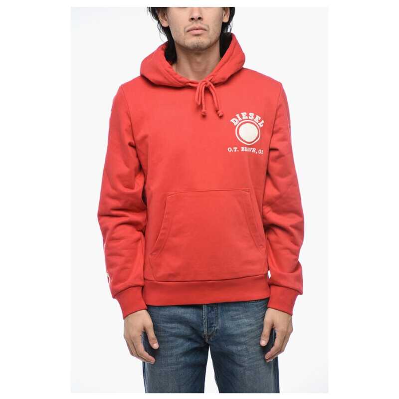 Diesel S-GINN-HOOD-K21 Hoodie Sweatshirt with Logo Print, theFeinheit