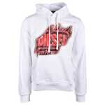 Diesel White Cotton Hoody