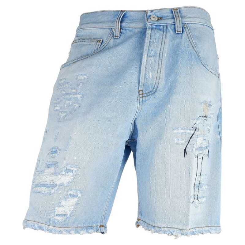Don The Fuller Blue Cotton Men Bermuda Shorts, theFeinheit