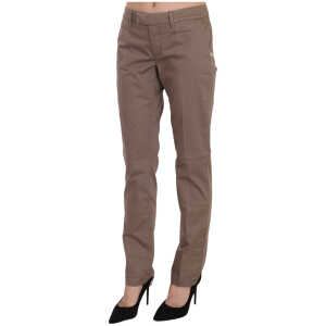 Dondup Chic Brown Straight Cut Trousers 2