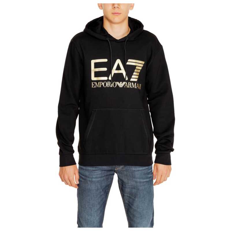 EA7 Emporio Armani Black Cotton Hoody, theFeinheit