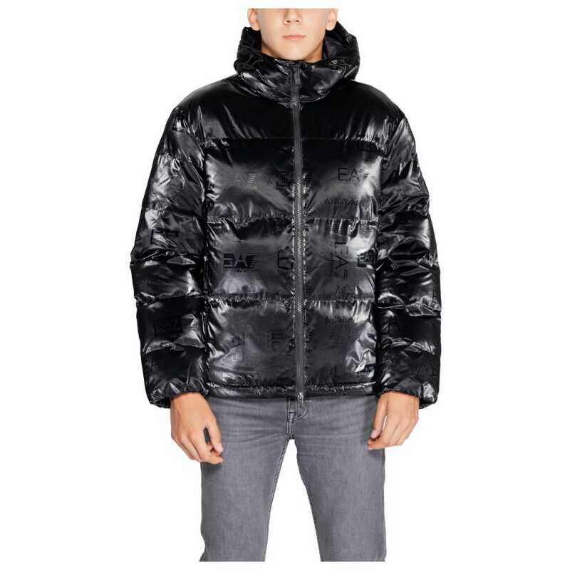 EA7 Emporio Armani Black Polyester Jackets &amp; Coat, theFeinheit