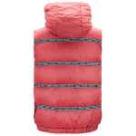Elegant Red Versace Logo Vest With Detachable Hood