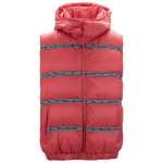 Elegant Red Versace Logo Vest With Detachable Hood 3