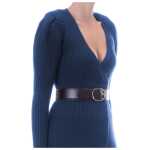 Elisabetta Franchi Blue Wool Women Dress 2