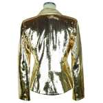 Elisabetta Franchi Chic Sequined Double Breasted Yellow Jacket