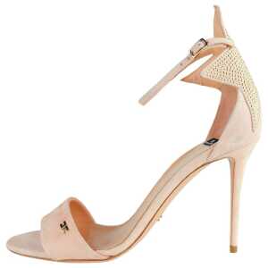 Elisabetta Franchi Studded Star Suede Heeled Sandals