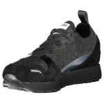 Emporio Armani Black Leather Women Sneaker 2