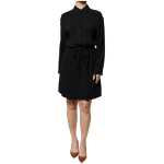 Emporio Armani Black Viscose Long Sleeves A Line Mini Dress 2