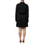 Emporio Armani Black Viscose Long Sleeves A Line Mini Dress 4