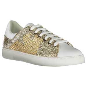 Emporio Armani Gold Polyester Women Sneaker