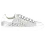 Emporio Armani Silver Leather Women Sneaker 3
