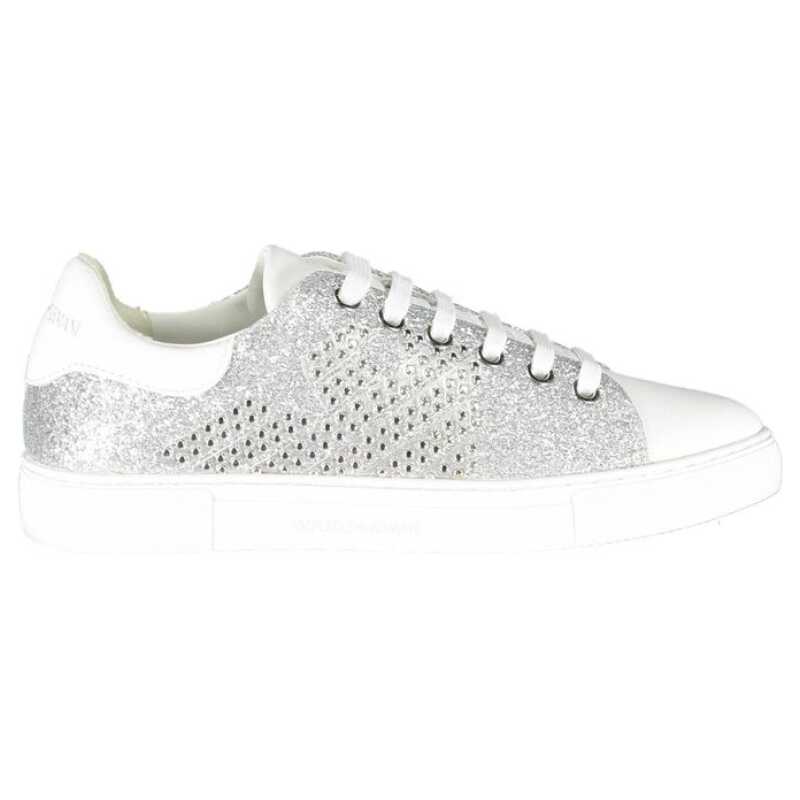 Emporio Armani Silver Leather Women Sneaker, theFeinheit