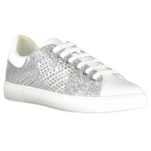 Emporio Armani Silver Leather Women Sneaker