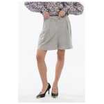 Fabiana Filippi Faux Suede Shorts With Double Pleats