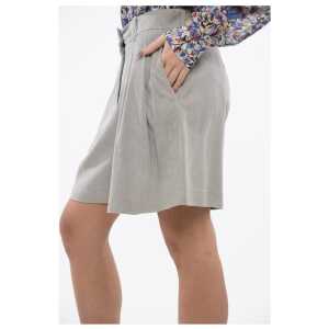 Fabiana Filippi Faux Suede Shorts With Double Pleats 2