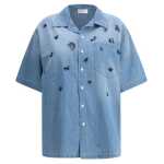 Fabiana Filippi Short Sleeve Denim Shirt