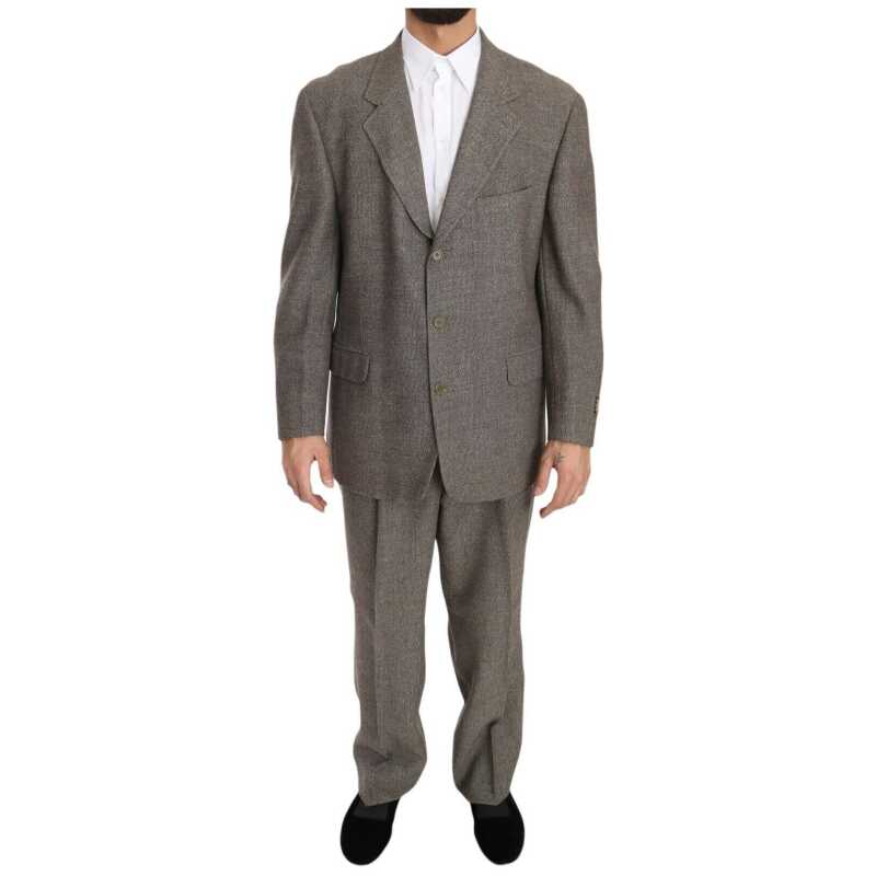 Fendi Brown Wool Regular Single  Breasted Suit, theFeinheit
