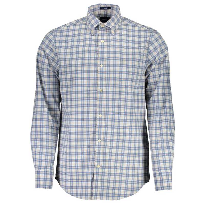 Gant Blue Cotton Men Shirt, theFeinheit