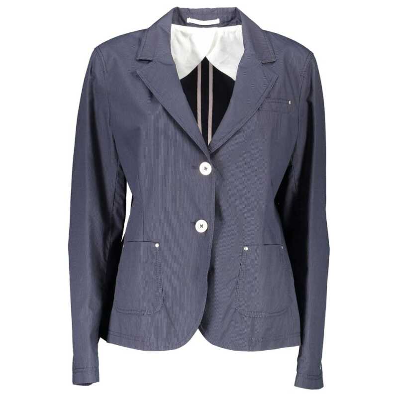 Gant Blue Cotton Women Jacket, theFeinheit