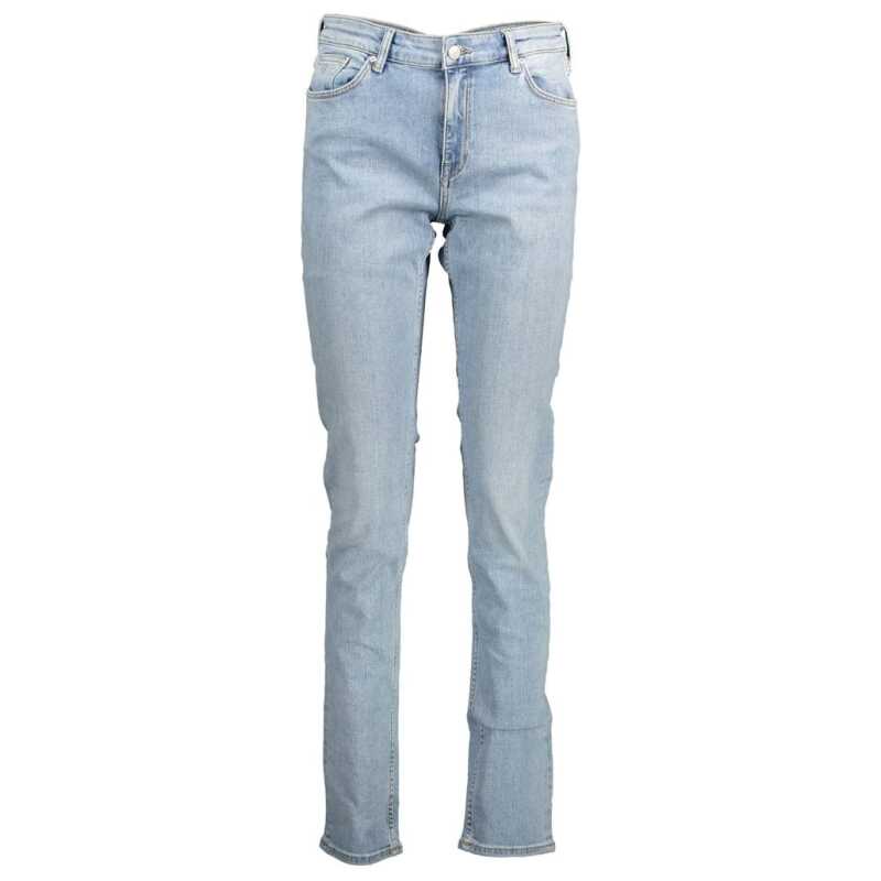 Gant Light Blue Cotton Women Jeans, theFeinheit