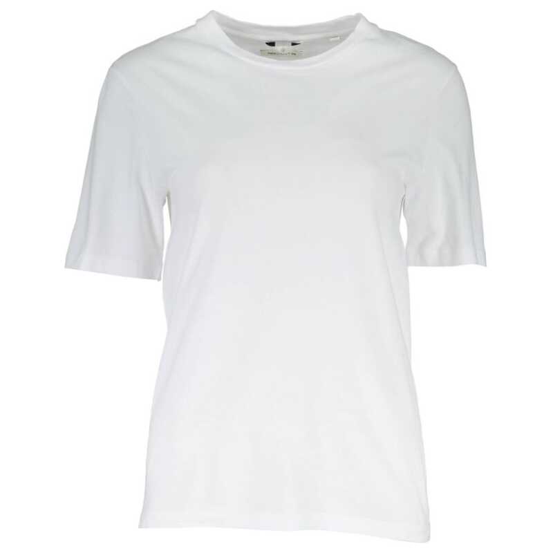 Gant White Cotton Men T-Shirt, theFeinheit