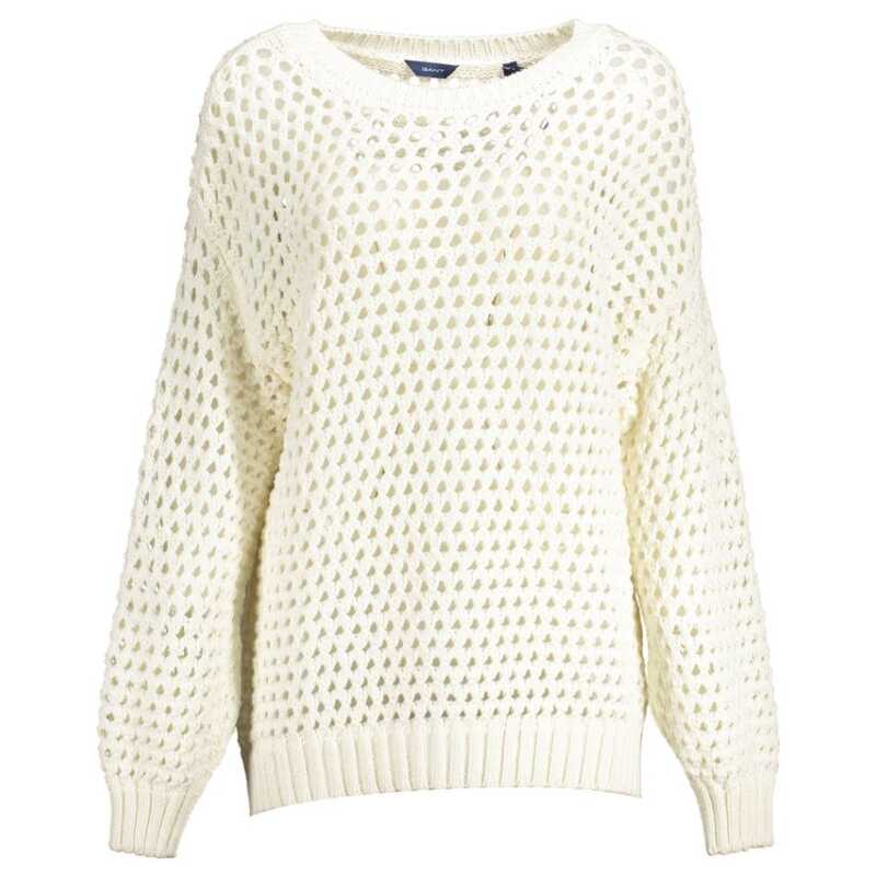 Gant White Cotton Women Sweater, theFeinheit