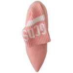 Gcds Chic Pink Suede Ankle Boots With Logo Socks 5