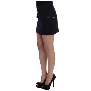 Gf Ferre Chic Cotton Mini Skirt In Blue