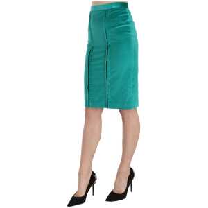 Gf Ferre Chic Forest Green Pencil Skirt