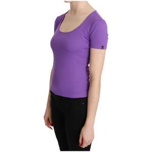 Gf Ferre Chic Purple Casual Top For Everyday Elegance