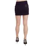 Gf Ferre Elegant Purple High Waist A Line Mini Skirt 3